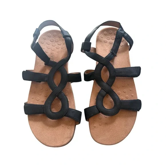 Vionic Jodie Black Infinity Sandals Size 11 - Podiatrist-Designed Light Wear ✨ - Picture 1 of 12
